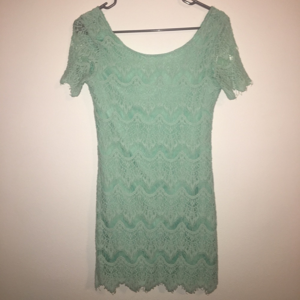 Mint blue dress